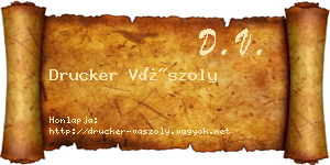 Drucker Vászoly névjegykártya